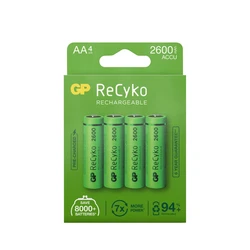 4 pilas recargables NIMH AA 1,2 V Recyko 2600 mAh 4 pilas recargables NIMH AA 1,2 V Recyko 2600 mAh