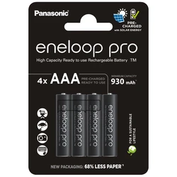 Panasonic Eneloop PRO NEW Ni-MH 930mAh R03/AAA x 4 pilas recargables (blister) Panasonic Eneloop PRO NEW Ni-MH 930mAh R03/AAA x 4 pilas recargables (blister)