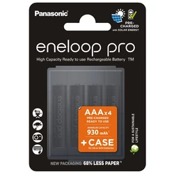 Panasonic Eneloop PRO NEW Ni-MH 930mAh R03/AAA x 4 pilas recargables (blister + caja) Panasonic Eneloop PRO NEW Ni-MH 930mAh R03/AAA x 4 pilas recargables (blister + caja)