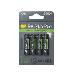 4 pilas recargables NIMH Photoflash AA 1,2 V Recyko Pro 2000 mAh 4 pilas recargables NIMH Photoflash AA 1,2 V Recyko Pro 2000 mAh