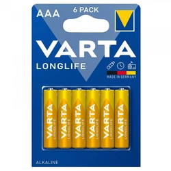 Varta LONGLIFE LR03/AAA x 6 pilas (blister) Varta LONGLIFE LR03/AAA x 6 pilas (blister)