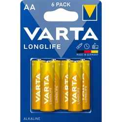 Varta LONGLIFE LR6/AA x 6 pilas (blister) Varta LONGLIFE LR6/AA x 6 pilas (blister)