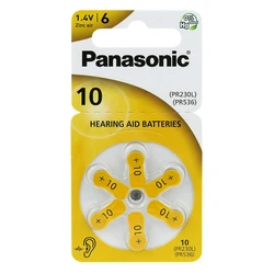 Panasonic 10 para audífonos x 6 pilas