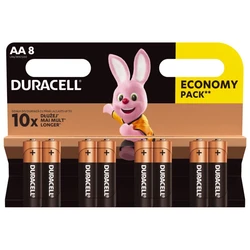 Duracell Duralock Basic C&B LR6 AA x 8 pilas alcalinas Duracell Duralock Basic C&B LR6 AA x 8 pilas alcalinas