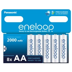 Panasonic Eneloop R6/AA 2000 mAh Ni-MH x 8 pilas recargables (blister) Panasonic Eneloop R6/AA 2000 mAh Ni-MH x 8 pilas recargables (blister)