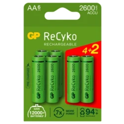 Blister de 6 pilas recargable Recyko+ AA 2600mAh Blister de 6 pilas recargable Recyko+ AA 2600mAh