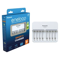 Cargador de pilas recargables Panasonic Eneloop BQ-CC63 NI-MH EKO Cargador de pilas recargables Panasonic Eneloop BQ-CC63 NI-MH EKO