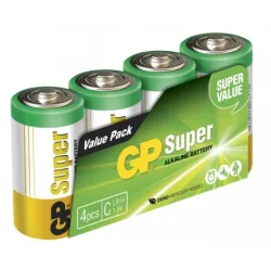 Pilas alcalina 4 x C / LR14 SUPER - 1,5V - GP Battery Pilas alcalina 4 x C / LR14 SUPER - 1,5V - GP Battery